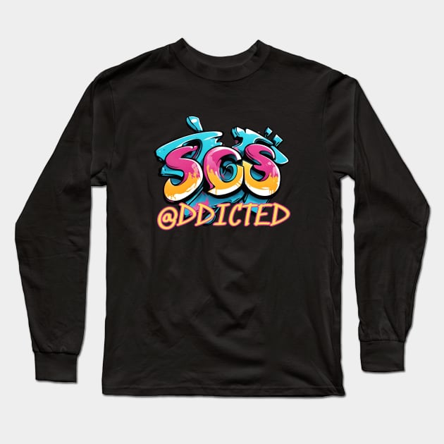 SOS Addicted - Sobriety Long Sleeve T-Shirt by SOS@ddicted